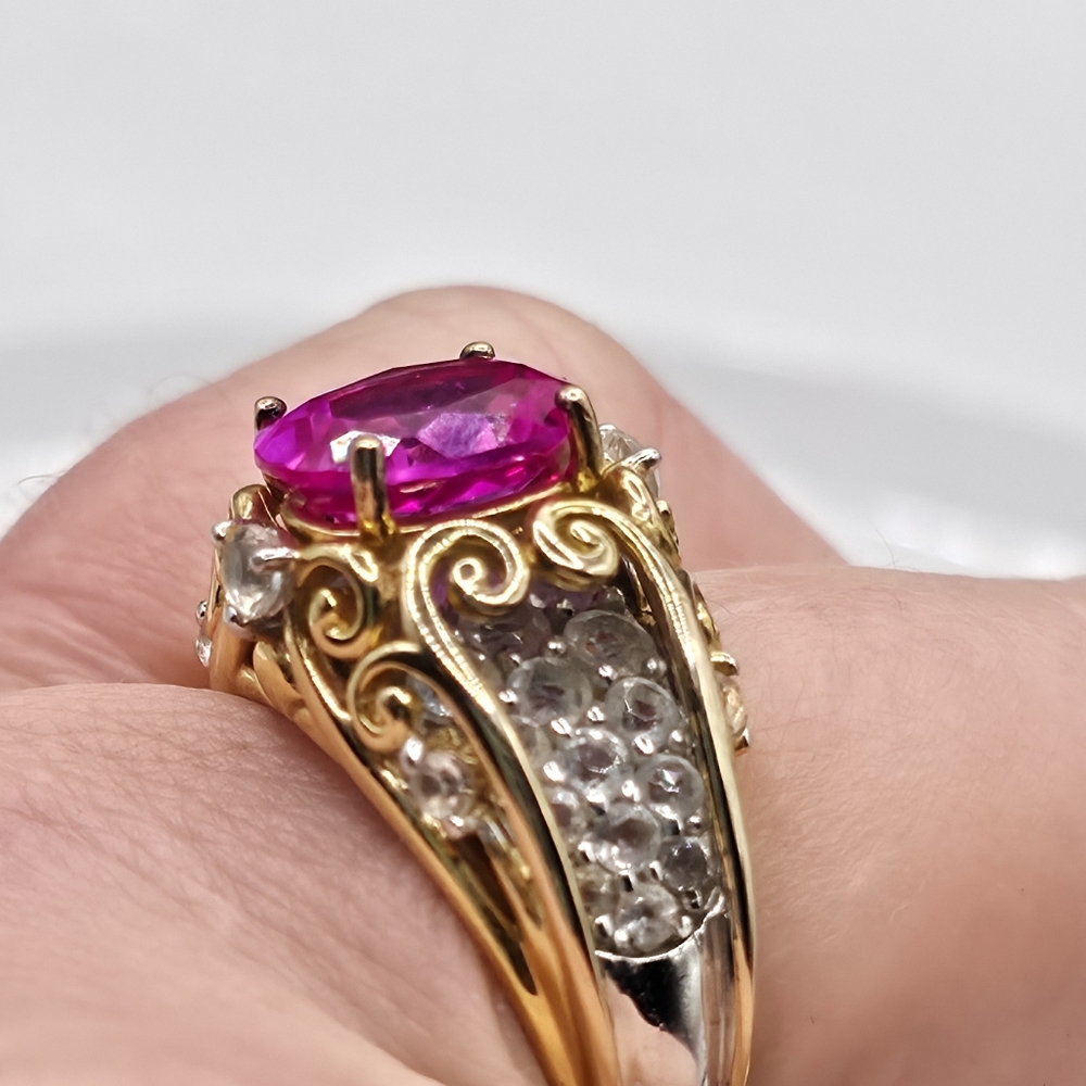 Victoria Wieck Lab Created Pink Ruby - Picture 7 of 9